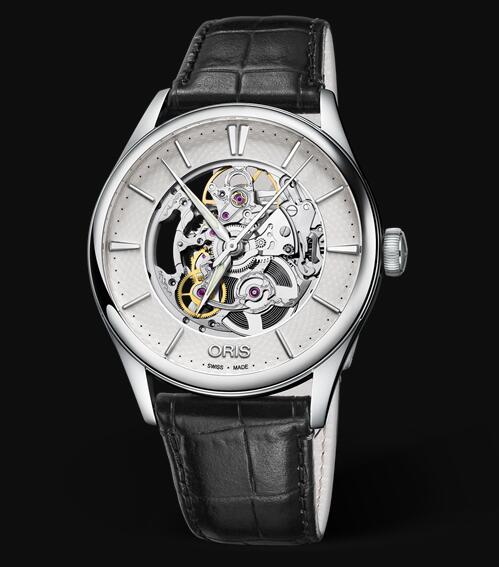 Review Oris Artelier Skeleton 40mm Replica Watch 01 734 7721 4051-07 5 21 64FC